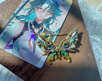 Genshin Impact Xiao Butterfly Wing Brooch，Fan gift
