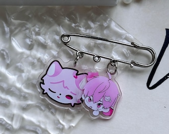 Link Click Li Tianchen Acrylic Pin 5cm Fan Made Badge Gift