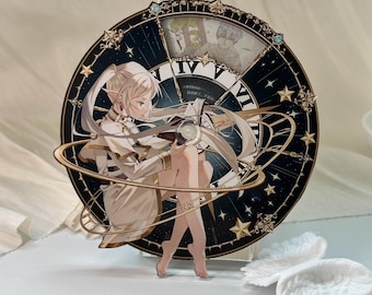 Frieren Memory Spinner Set – Rotating Acrylic 9cm Desk  Decor & Keychain