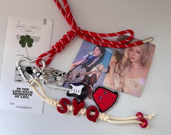 Yuqi Idol Keychain – Handmade Red Charm Bag Decoration Fan Gift