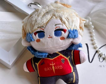 Chaveiro de pelúcia Blue Lock Kaiser Starfish de 10 cm – Boneco de algodão feito por fã – Decoração de quarto inspirada em anime