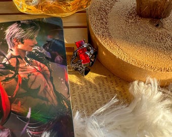 Anel Sylus Thorn de Amor e Espaço Profundo, Anel de Diamante de Sangue, Feito por Fã