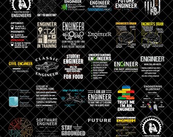 Engineer PNG Bundle, Funny Engineer Quotes Png, Engineering Png, Engineer Life, Engineering Humor, Mechanic Tools, Digital File