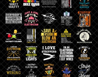 Electrician Png Bundle, Electrician Png, Electrician Quotes Png, Electrician Cricut png, Electrician Png, Instant Download
