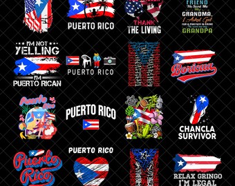 Puerto Rico Bundle Png, Taino Png, Puerto Rico Png, Garita Png, Puerto Rico Flag Png, Coqui Png, Clipart, Silhouette, Cricut, Commercial Use