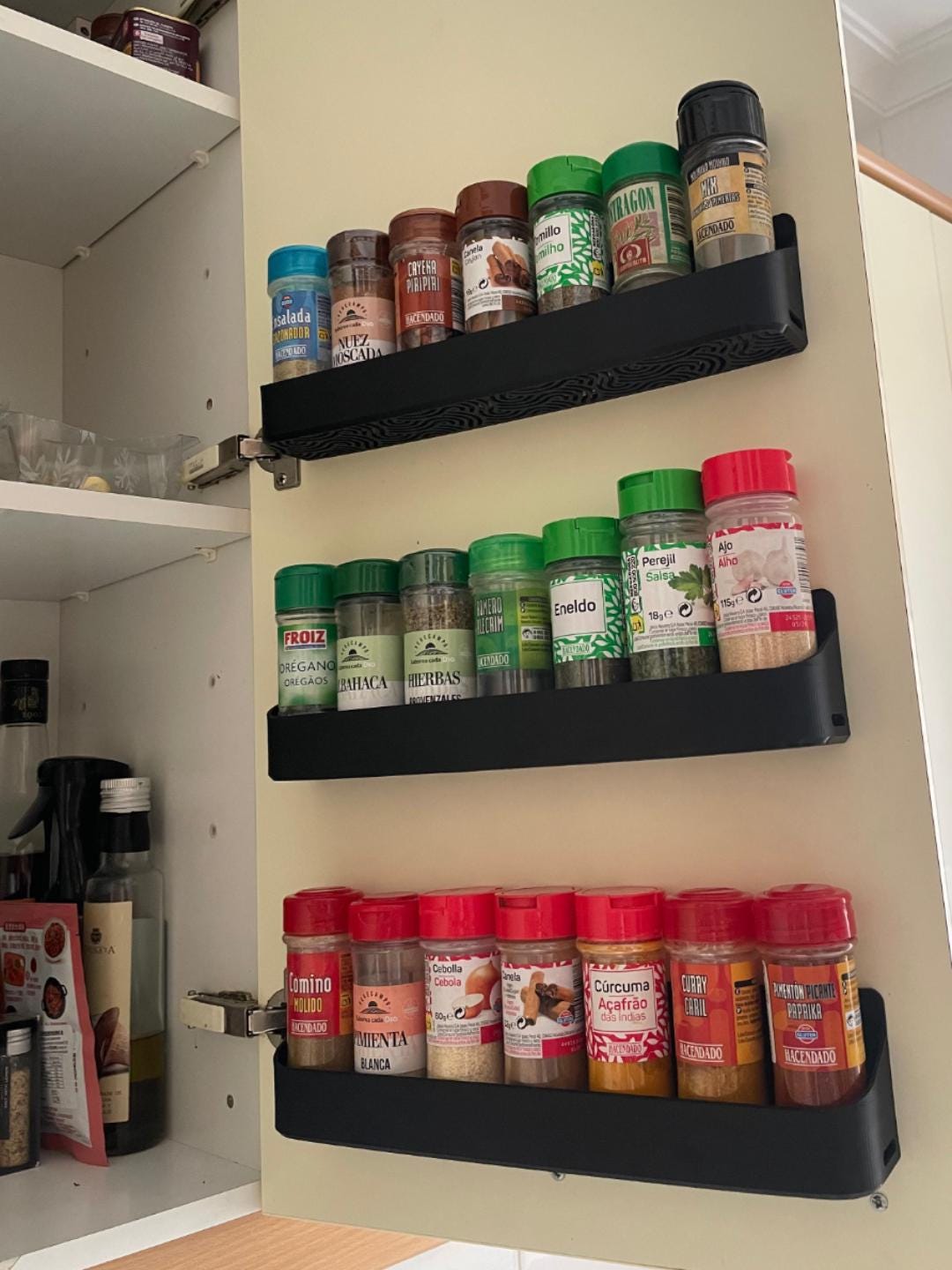 Mounted Spice Rack Organizer | Stylish Kitchen Storage Solution - Etsy