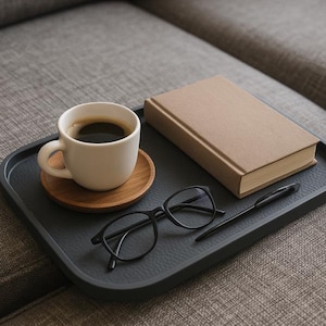 Sofa Tray Organizer | Couch Arm Table | Remote Control Holder | Living Room Caddy | Armrest Tray | Home Organization | Gift for Him Her