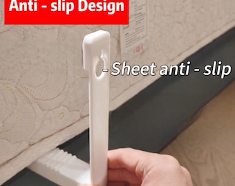 見えないベッドシーツホルダー/クリップ - 滑り止め設計
