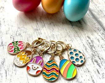 Easter stitch markers eggs x5