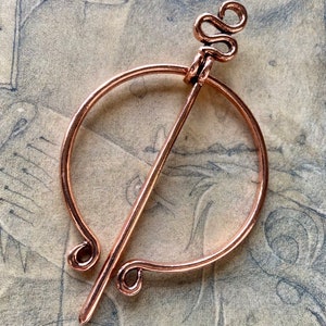 Viking Celtic brooch pennanular copper, gold or pewter cloak pin