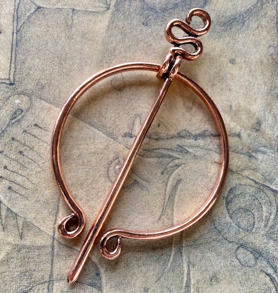 Copper brooch deals