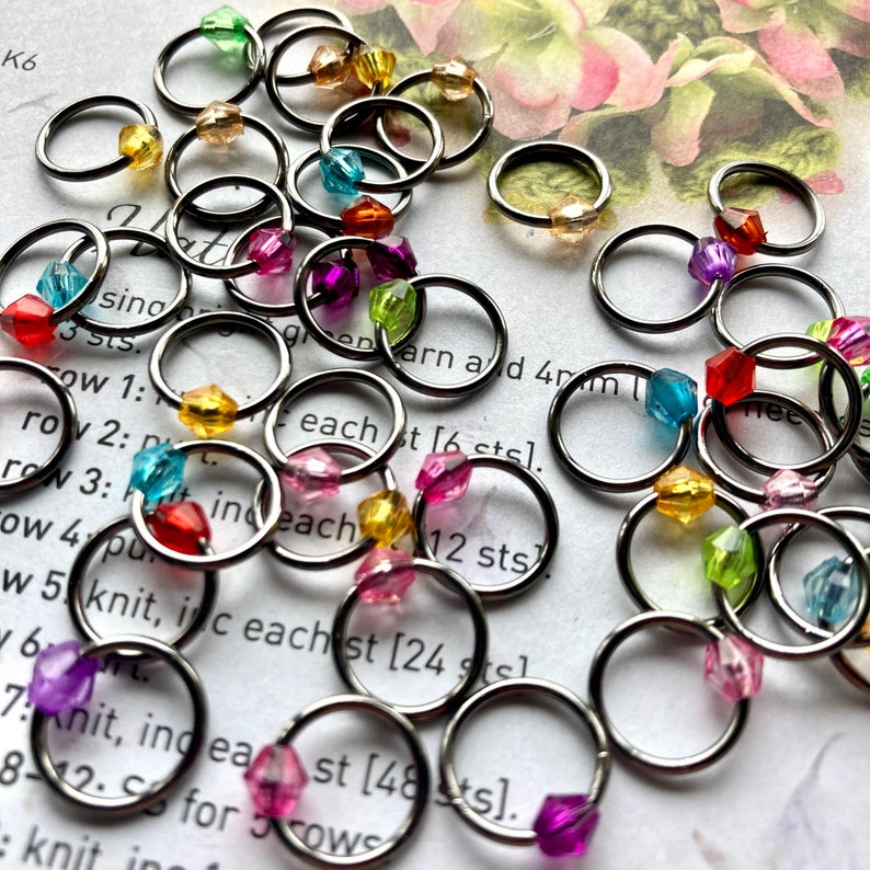 40 Shawl Sock Lace Knitting Stitch Marker Rings Etsy