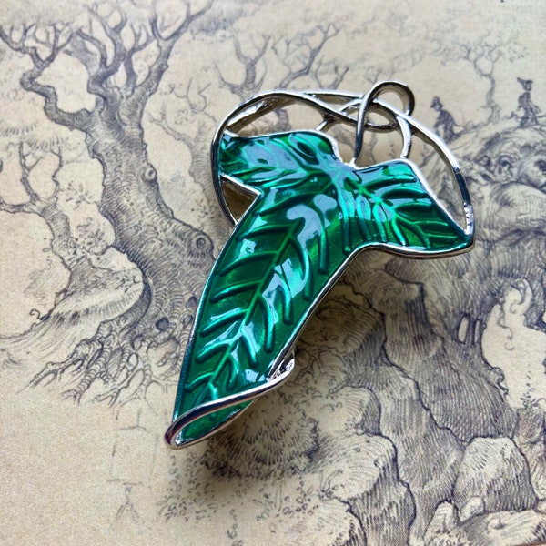 Brooch Lord of the Rings style Elven Leaf of Lothlorien cloak pin LOTR