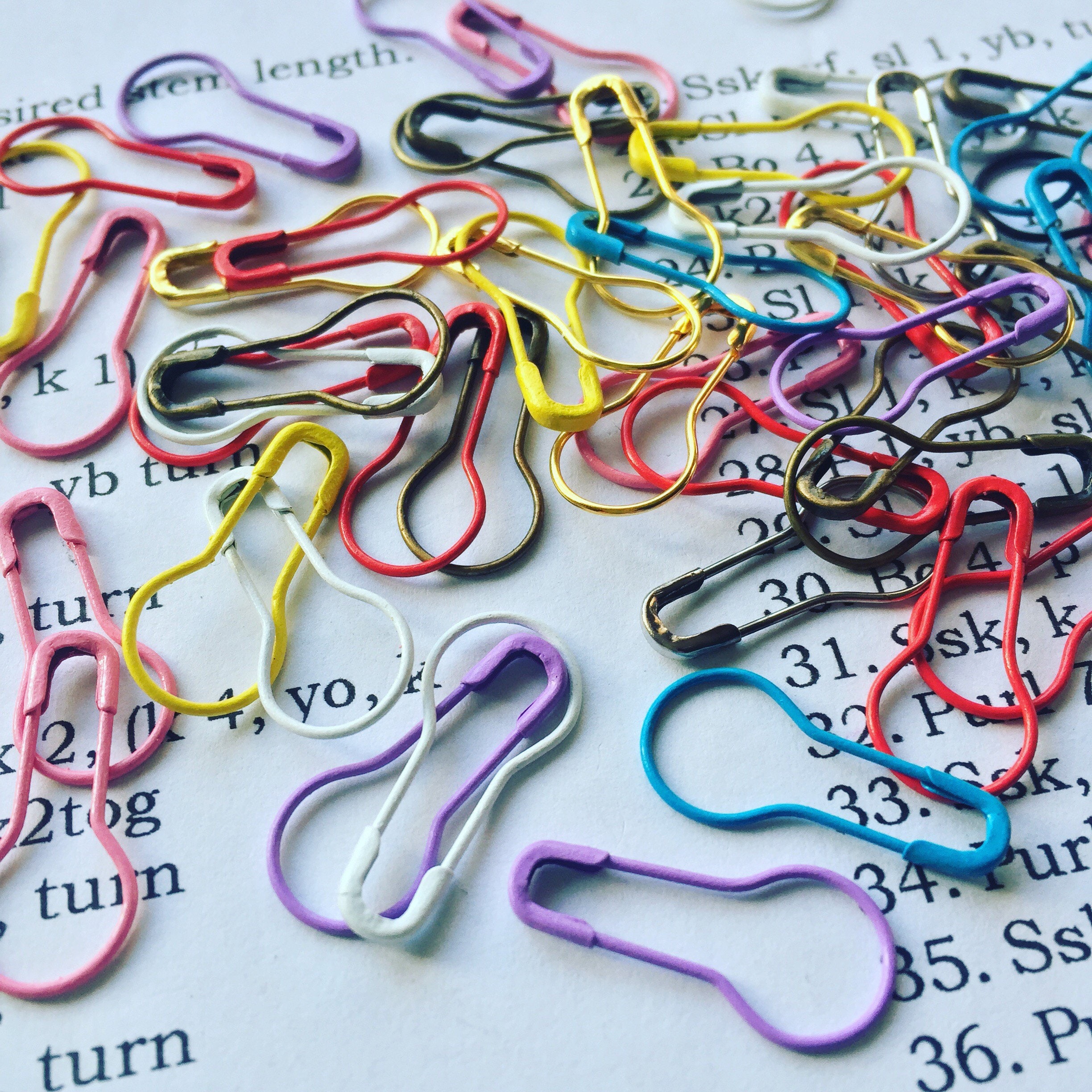 20 bulb safety pins stitch markers Etsy