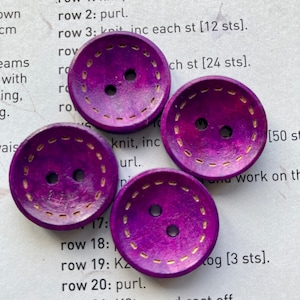 Wooden buttons 20mm rainbow stitch large sets of 8 image 7