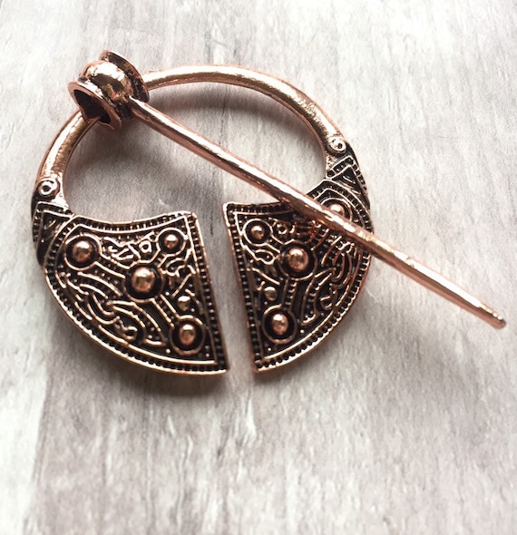 Bronze Cloak Pin, Penannular Brooch | Hand Forged Viking Pin.