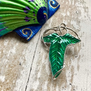 Brooch Lord of the Rings style Elven Leaf of Lothlorien cloak pin LOTR image 7