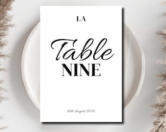 Modern Wedding Table Numbers | Minimalist Wedding Stationery