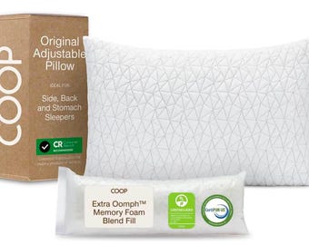 Coop Original Adjustable Pillow with Free Extra Fill