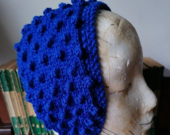 Hand knitted vintage popcorn stitch headband