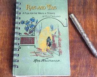 Small vintage book journal - 'Rag and Tag'