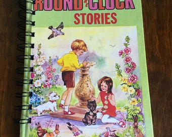 Small vintage book journal- 'Round the Clock Stories'