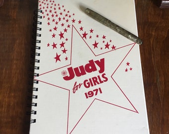 Large vintage book journal- Judy for Girls 1971