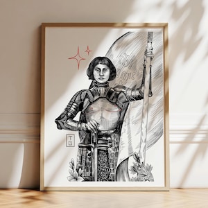Impression Jeanne d'Arc : portrait queer non binaire - Papier mat