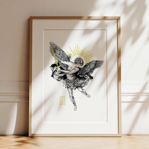 Archangel Michael Art Print - Trans Masc Queer Watercolor