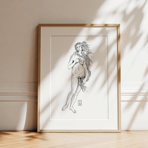 Birth of Venus Art Print: Trans Fem Queer Reimagining (8.5x11)