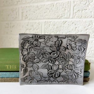 Vintage Wendell August Forge Dish | Dogwood Flowers | Metal Dish | Floral