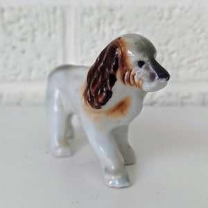 Vintage Porcelain Dog Figurine | REPAIRED