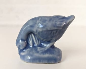 Vintage Wade of England Blue Duck Figurine | Wade Whimsies Miniature Figurines