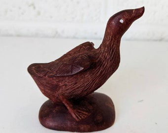 Vintage Wooden Duck Figurine
