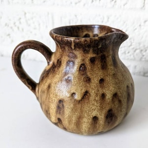 Vintage Prinknash Creamer | Mottled Brown Earth Tones | Prinknash England Pottery