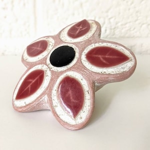 Vintage Isabel Bloom Concrete and Ceramic Flower Figurine