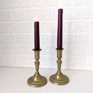 Pair Vintage Brass Candlestick Holders 6&quot;