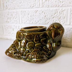 Doniczka w kształcie żółwia | Ceramiczna doniczka w kształcie żółwia | Świecznik wotywny w kształcie żółwia
