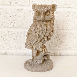 Vintage Resin Owl Figurine