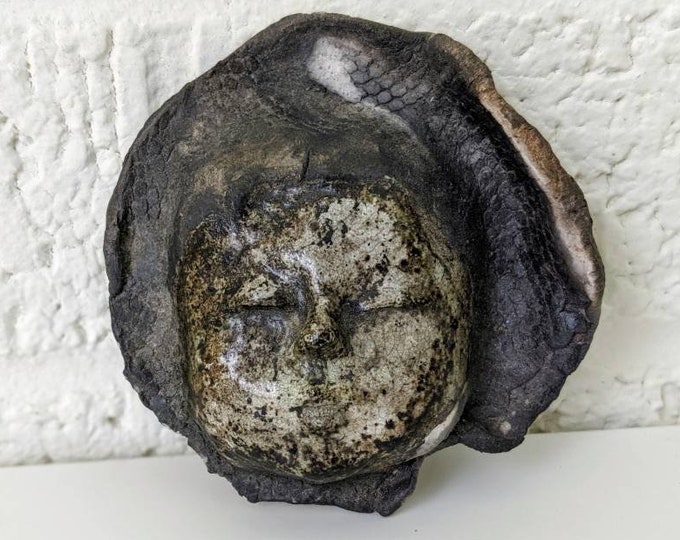 Vintage Clay Face Sculpture Etsy