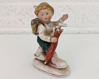 Figura de colegial alemán vintage