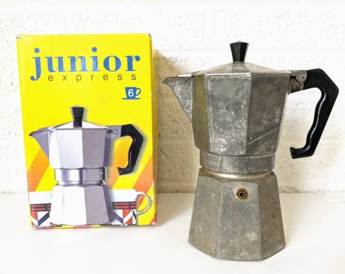 Vintage Italian Stovetop Espresso Coffee Maker Junior Express by Omegna