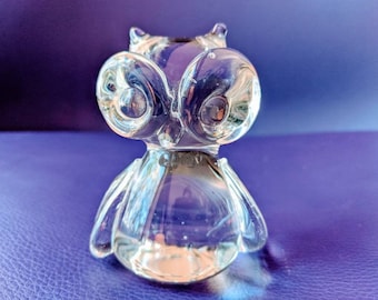 Vintage Blown Glass Owl Figurine