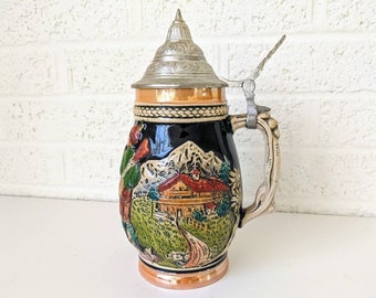 Vintage Jägers Abschied Beer Stein