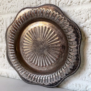 Small Vintage Silver Plate Dish | King Plate | Made in Canada | Ring Dish