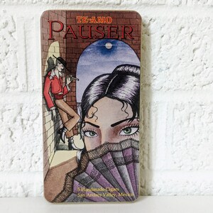 Vintage Te-Amo Cigar Tin | Pauser | Woman with Fan | Mysterious Woman | Spanish / Mexican / Latina
