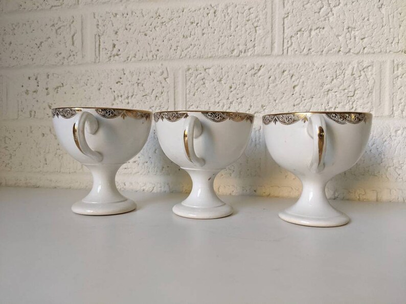 PAIR Vintage K. T. & K. China Pedestal Coffee or Tea Cups Etsy