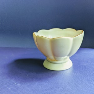 Vintage Lenox Bowl, Small | Ivory with Gold Rim Accent | Scalloped Rim