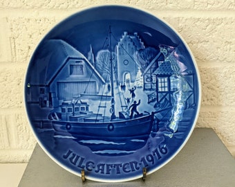Vintage Royal Copenhagen 1976 Christmas Plate | Christmas Welcome | Bing and Gröhndahl, B&G