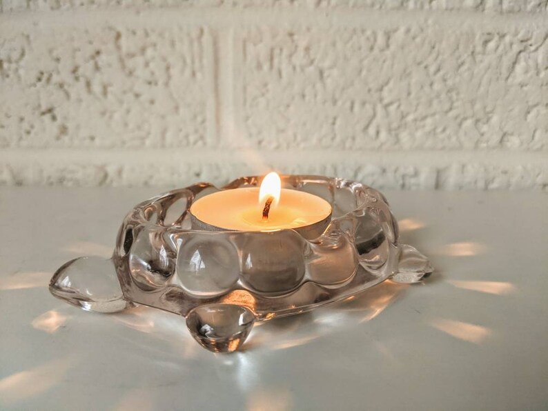 Vintage Glass Turtle Ashtray Candleholder or Ring or Trinket Etsy